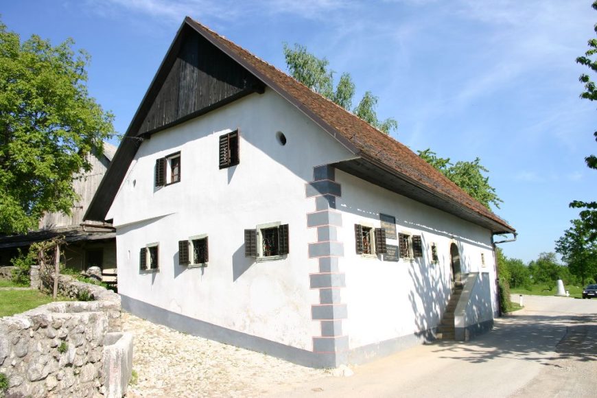 Дом в Врбе на Гореньском, где 3 декабря 1800 года родился Франце Прешерн.